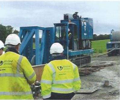 Técnicos de la obra durante los trabajos