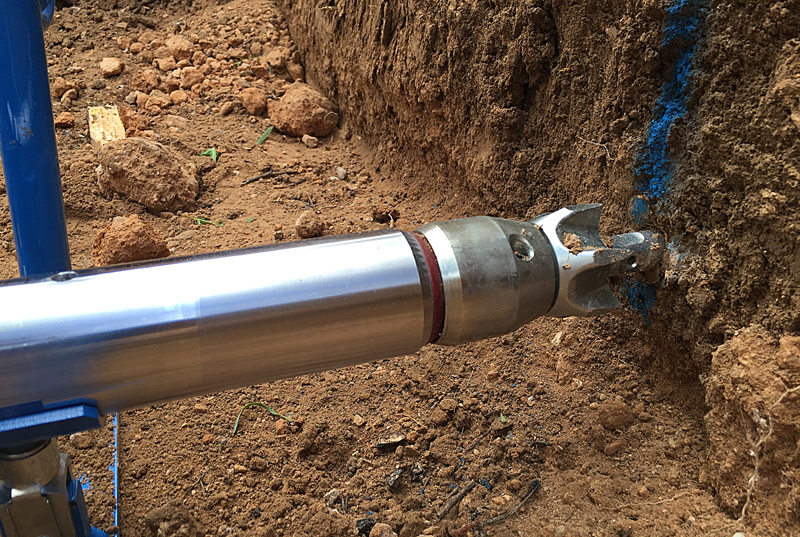 El Grundomat 55N, a punto de iniciar la perforación